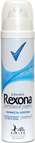 Дез. спрей Rexona 150мл. жен. Легкость хлопка/Свежесть (6)