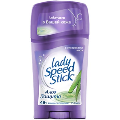 Дез. тверд. LadySpeedStick 45г жен. Алоэ защита