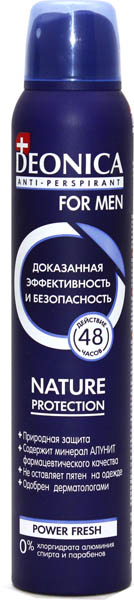 Дез. спрей Деоника 200мл. муж. Nature Protection for men (6)